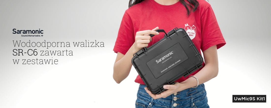 Saramonic UwMic9S Kit 1 (RX9 + TX9) - Profesjonalna walizka ochronna