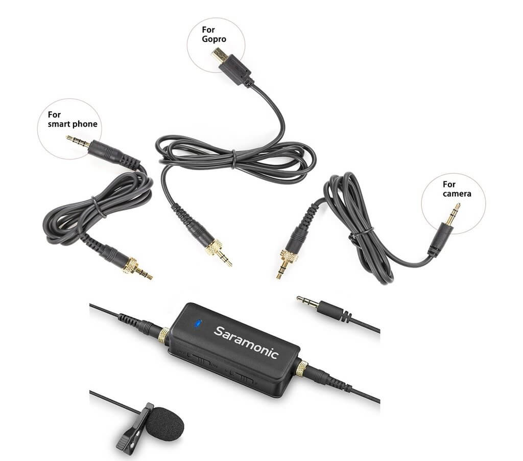 Adapter audio Saramonic LavMic z mikrofonem krawatowym