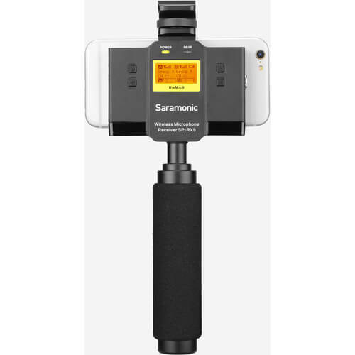 Mikser z odbiornikiem Saramonic UwMic9 SP-RX9 do smartfonów z uchwytem