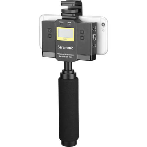 Mikser z odbiornikiem Saramonic UwMic9 SP-RX9 do smartfonów z uchwytem