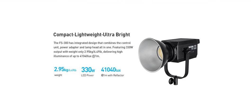  Nanlite FS-300 LED 2 zestawy oświetleniowe z stojakiem
