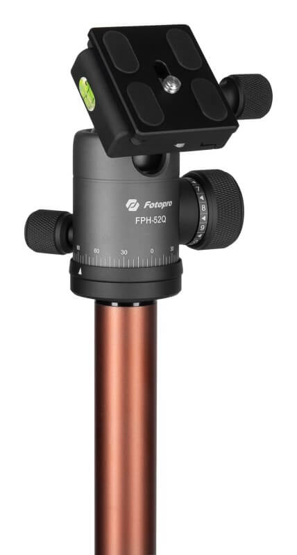 Statyw Fotopro X-go Chameleon z głowicą kulową FPH-52Q - szaro-brązowy