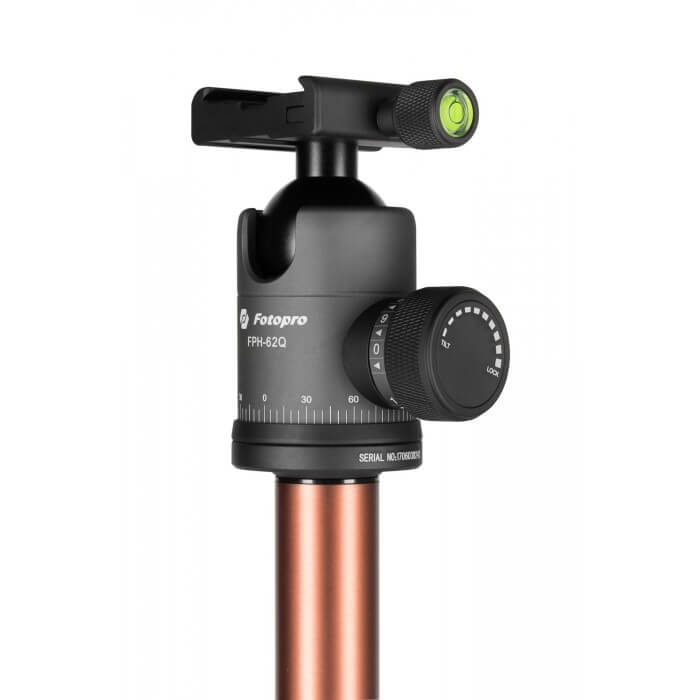 Statyw Fotopro X-go Predator z głowicą kulową FPH-62Q - szaro-brązowy