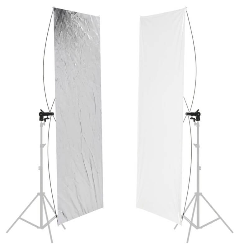 Blenda Panelowa Mitoya Biało-srebrna 90x180cm