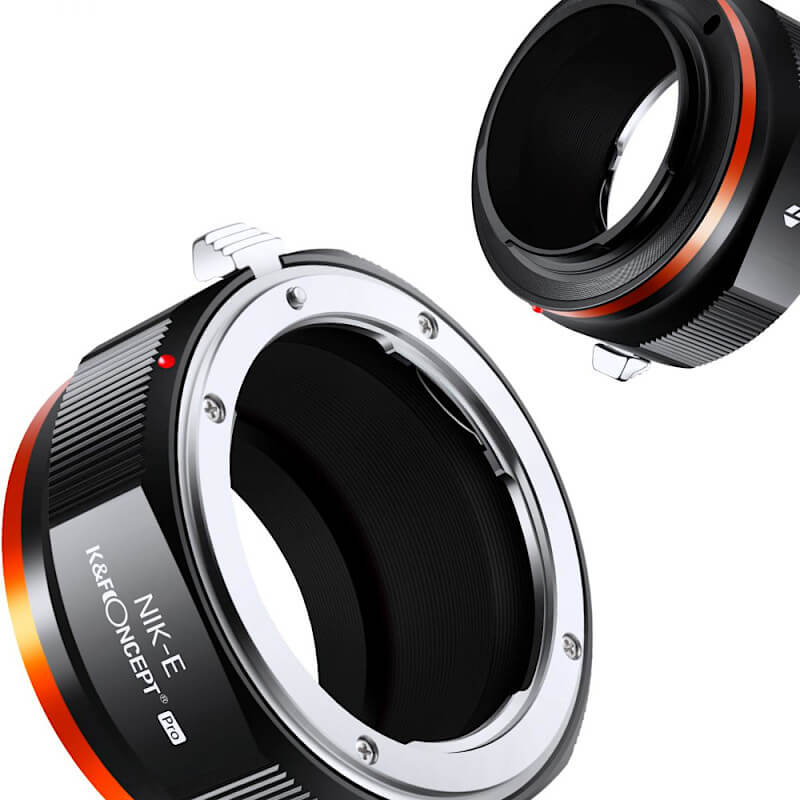 Adapter bagnetowy K&F Concept PRO Nikon F-mount obiektyw – Sony NEX E-mount body