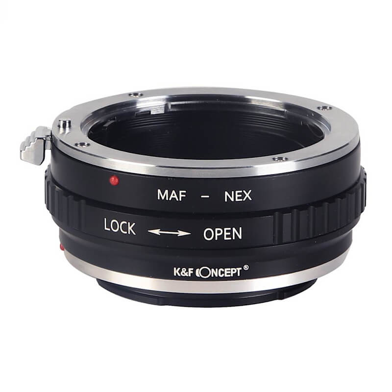 Adapter bagnetowy K&F Concept Sony A-mount / Minolta MAF obiektyw – Sony E-mount body