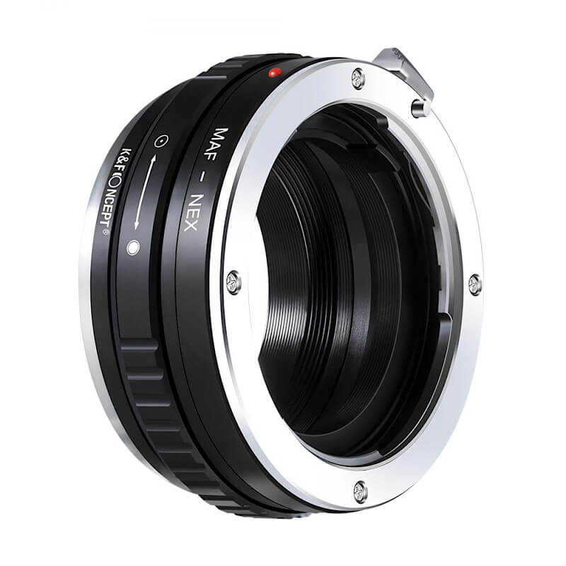 Adapter bagnetowy K&F Concept Sony A-mount / Minolta MAF obiektyw – Sony E-mount body