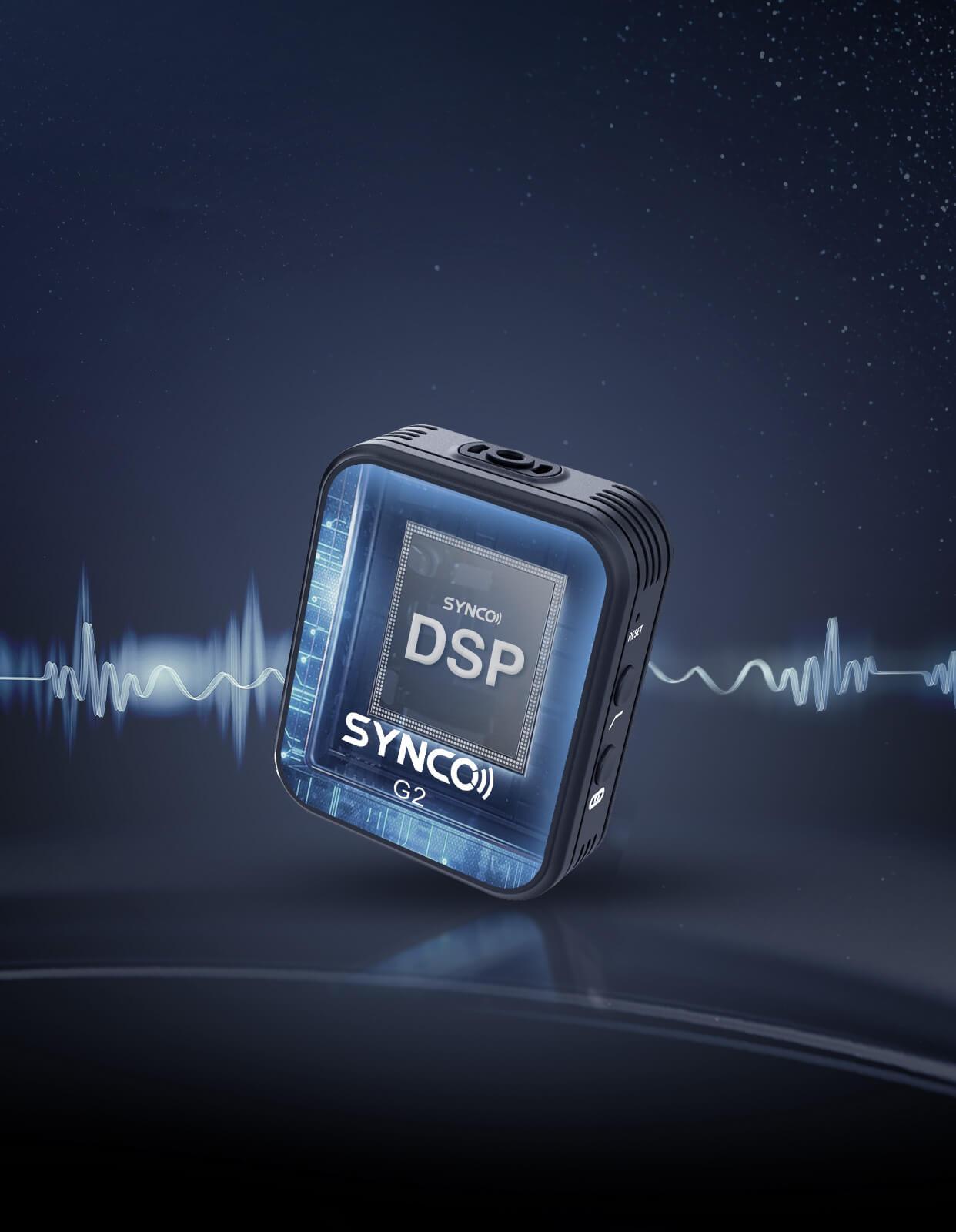 Synco G2 A2 bezprzewodowy system mikrofonowy z ekranem 2.4 GHz - 2 odbiorniki