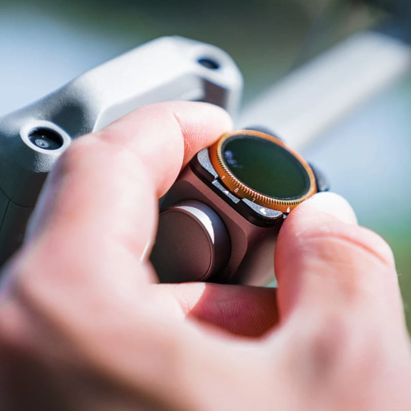 Dwa regulowane filtry szare PolarPro ND4-ND32 i ND64-ND512 do DJI Air 2S