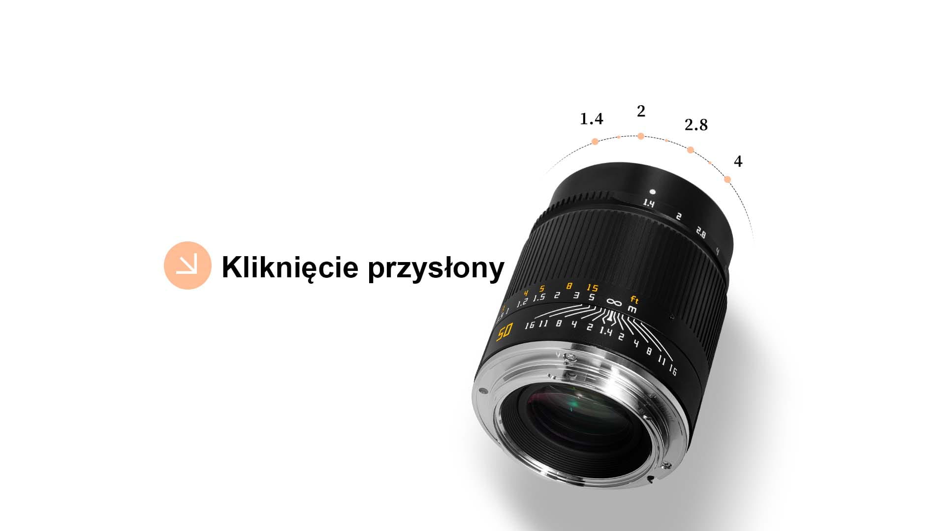 Obiektyw TTArtisan 50mm F1.4 Nikon Z czarny