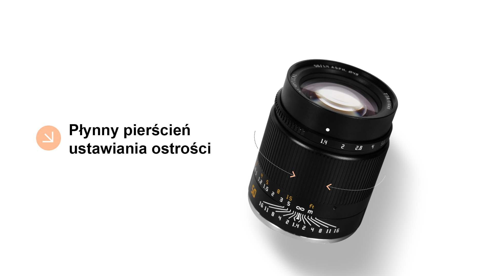 Obiektyw TTArtisan 50mm F1.4 Nikon Z czarny