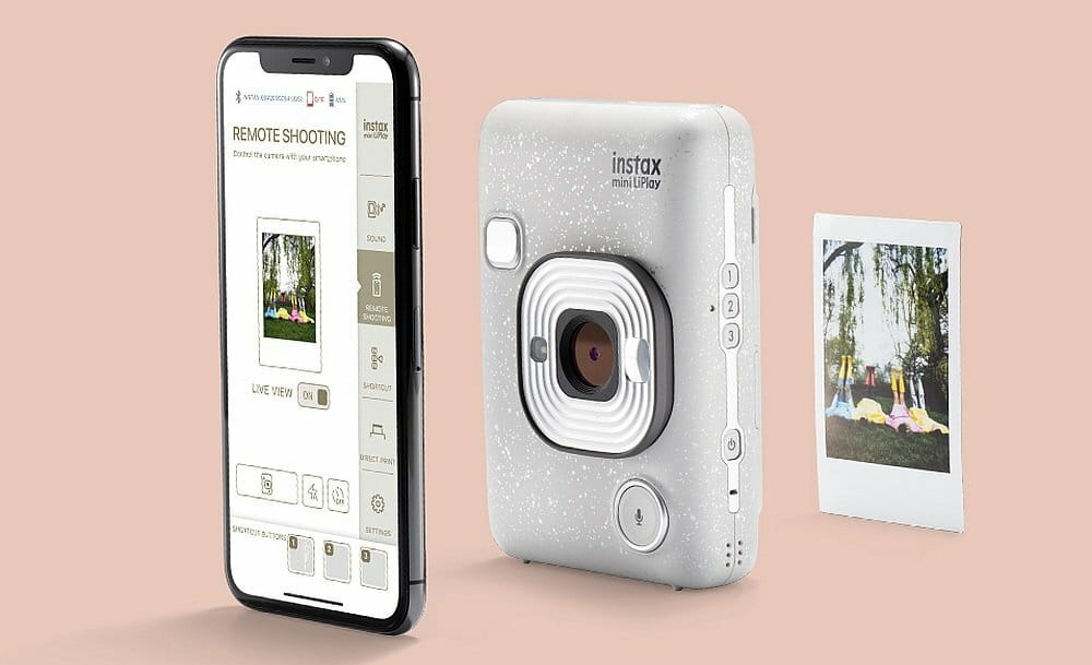 Aparat FUJIFILM Instax Mini LiPlay Różowo-złoty + Pokrowiec + Pasek na szyję