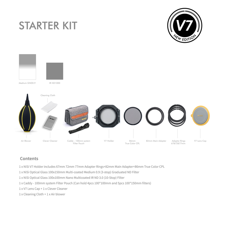 Zestaw filtrów NiSi Starter Kit 100mm System V7