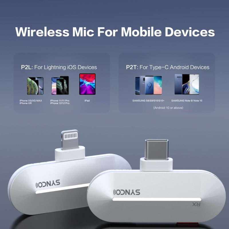 Bezprzewodowy system mikrofonowy Synco P2T USB-C, 2 nadajniki, 1 odbiornik, grey-blue