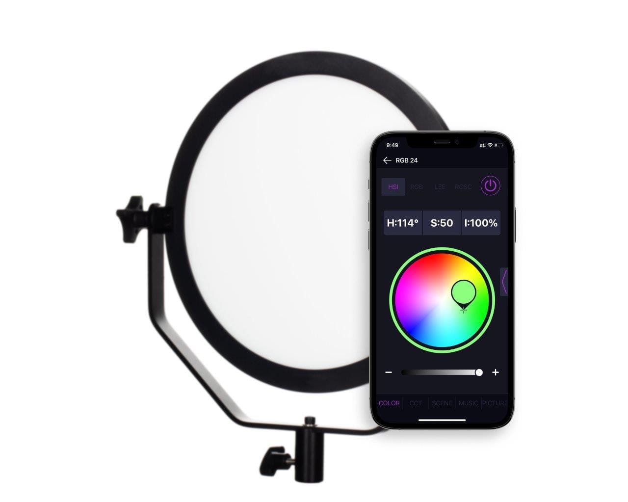 Lampa FOMEI LED RGB 18C okrągły panel soft