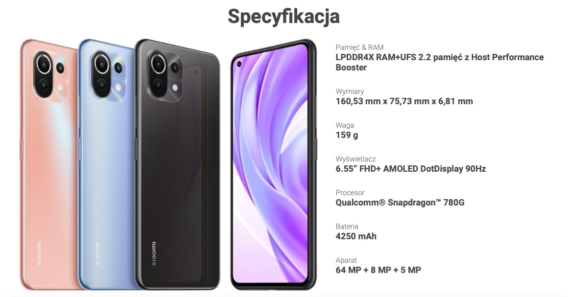 Smartfon Xiaomi Mi 11 Lite 5G 6