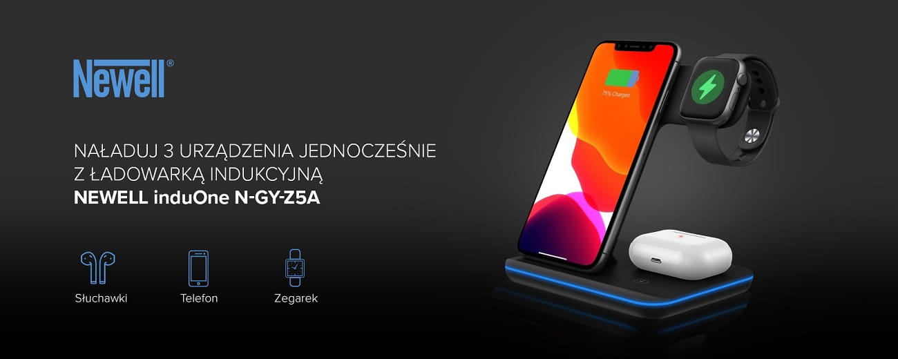 ładowarka indukcyjna newell induone n-gy-z5a do 3 urządzeń mobilnych 