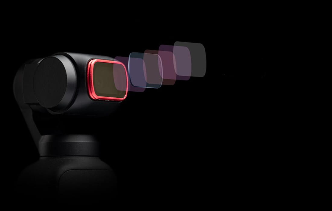 zestaw 4 filtrów nd pgytech do dji osmo pocket / pocket 2
