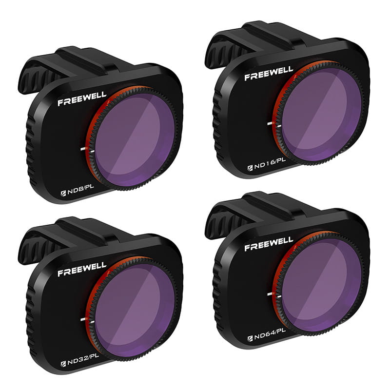 Zestaw czterech filtrów szarych z polaryzacją ND/PL do Mavic Mini / DJI Mini 2 Freewell BRIGHT DAY