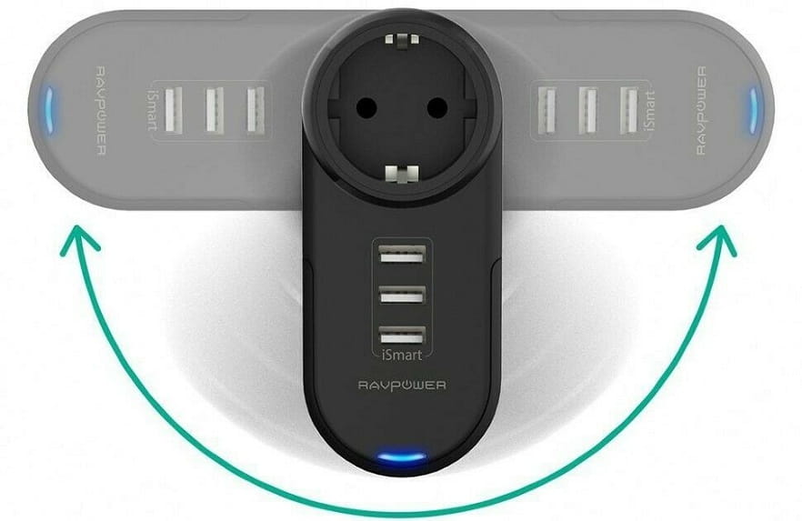 ładowarka sieciowa ravpower rp-pc003 - 3x usb czarna