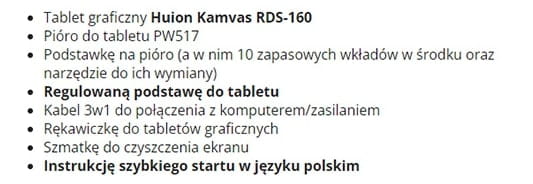 Tablet graficzny Huion Kamvas RDS-160