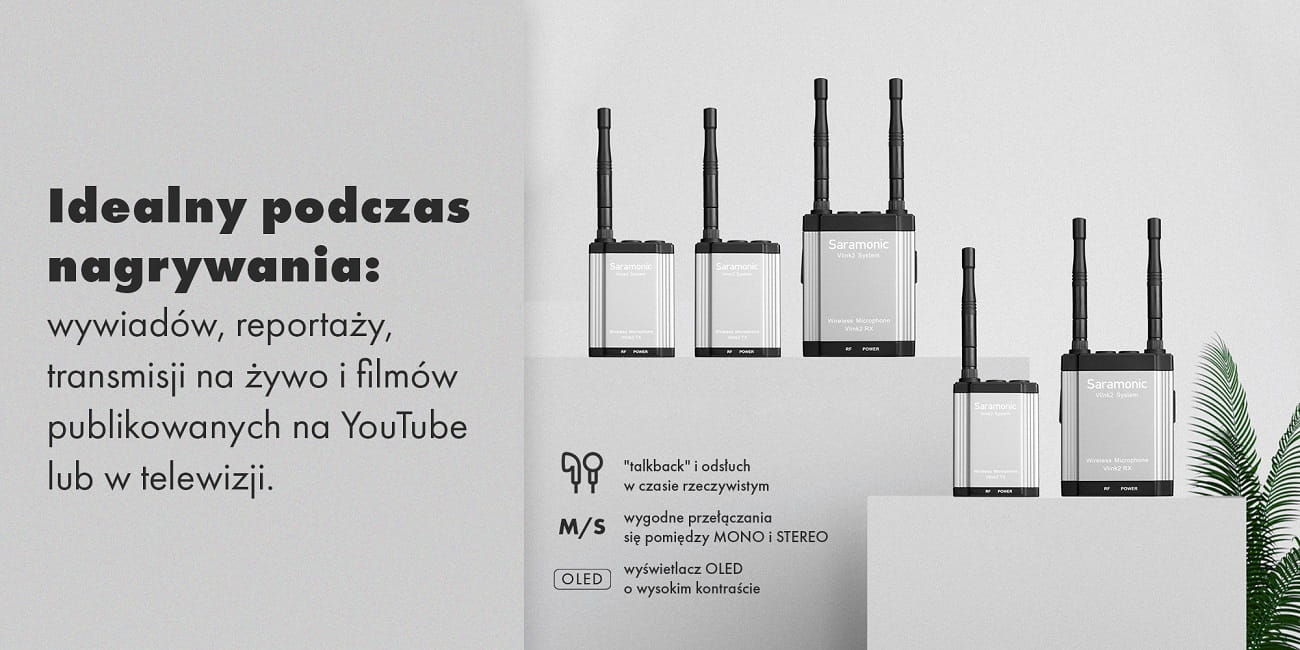 zestaw do bezprzewodowej transmisji dźwięku saramonic vlink2 kit2