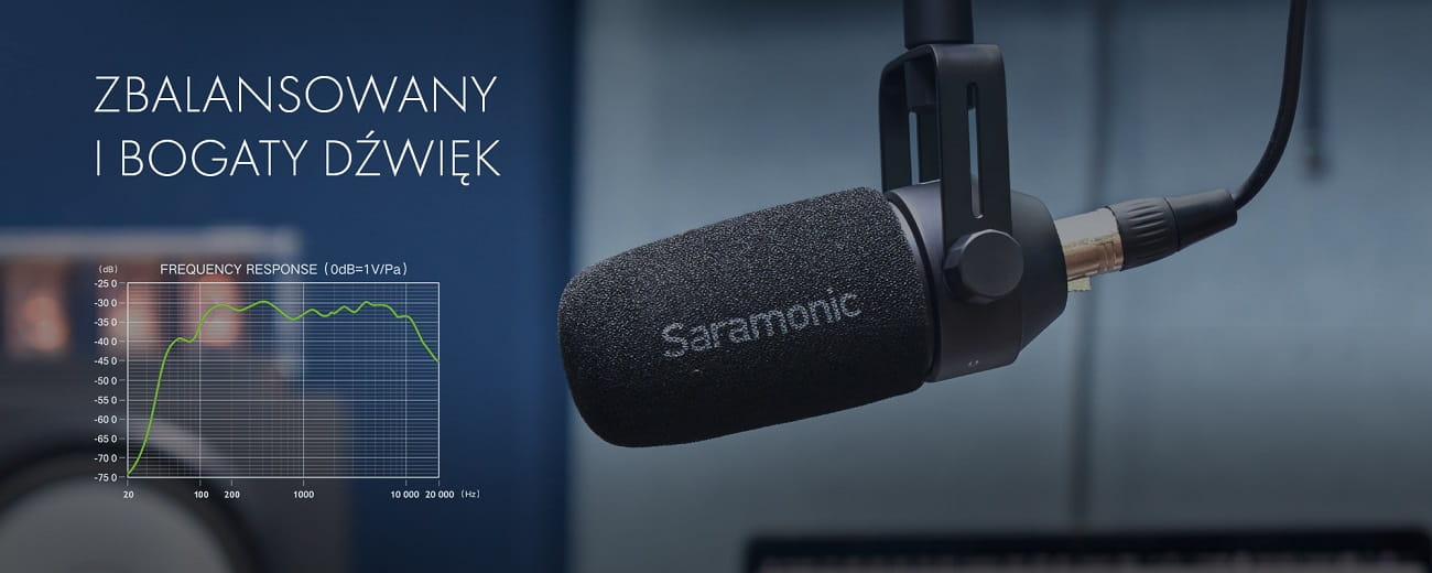 mikrofon pojemnościowy saramonic sr-bv1 do podcastów