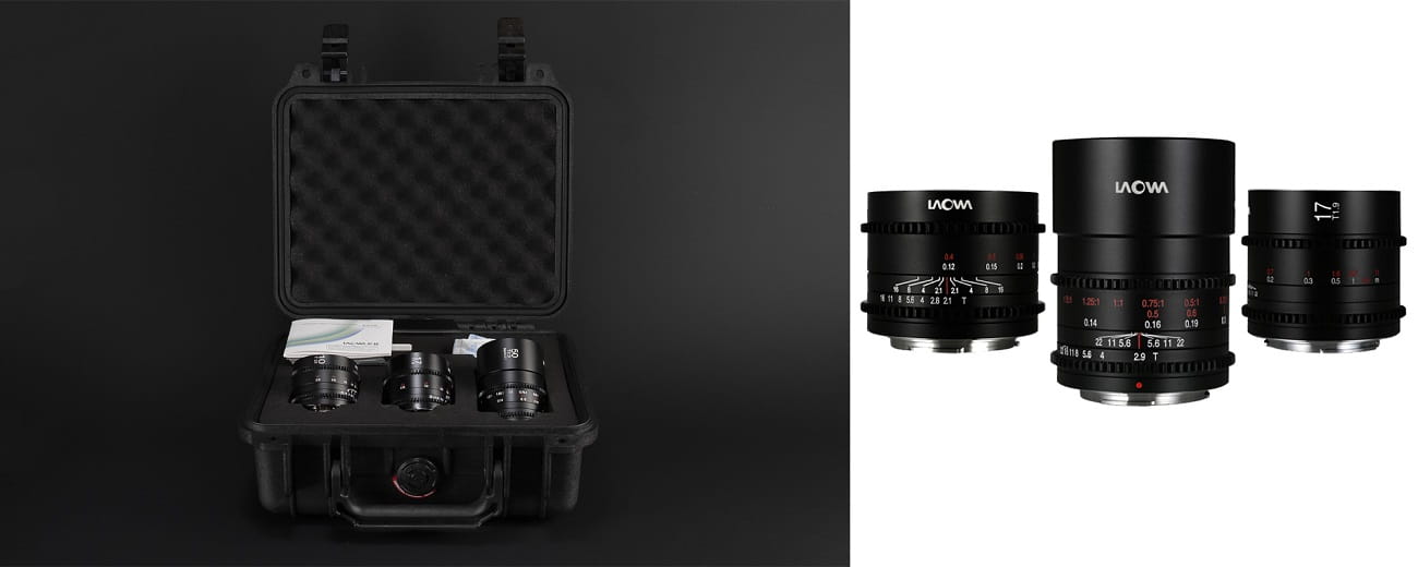 zestaw obiektywów venus optics cine prime wide