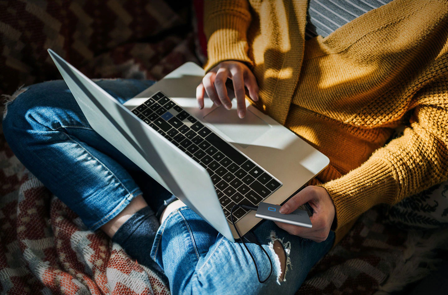 Dysk SSD Samsung T7 Portable Touch USB 3.2 Gen.2 1TB Srebrny