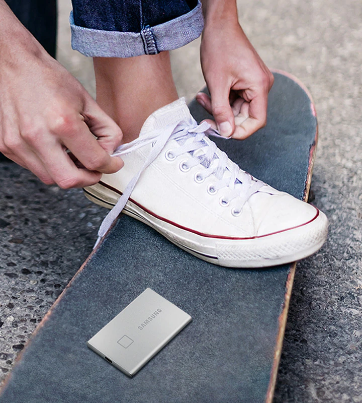 Dysk SSD Samsung T7 Portable Touch USB 3.2 Gen.2 1TB Srebrny