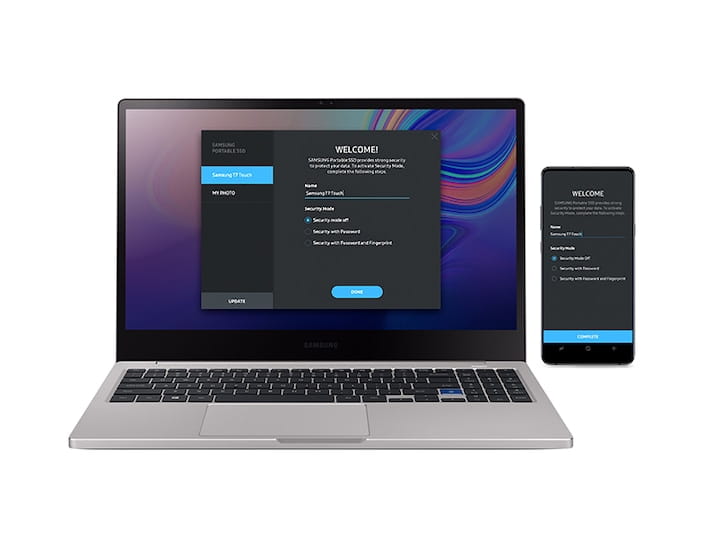 Dysk SSD Samsung T7 Portable Touch USB 3.2 Gen.2 1TB Srebrny