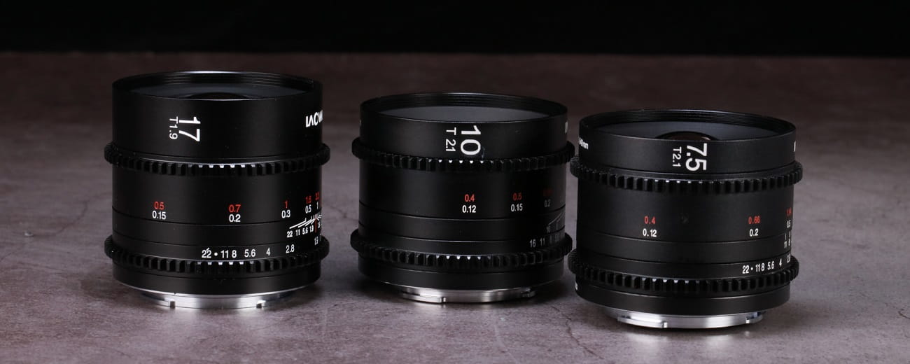 zestaw obiektywów venus optics cine prime wide do micro 4/3