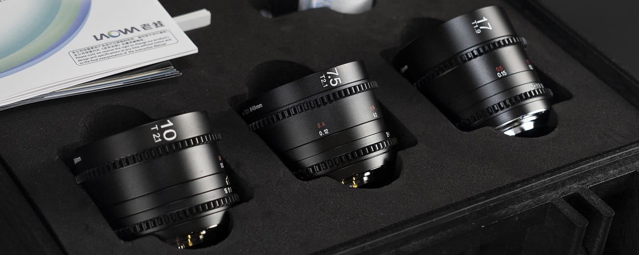 zestaw obiektywów venus optics cine prime wide do micro 4/3