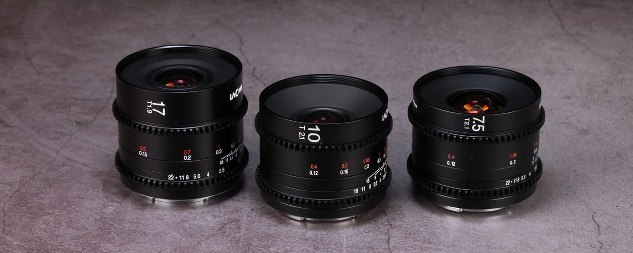 zestaw obiektywów venus optics cine prime wide do micro 4/3