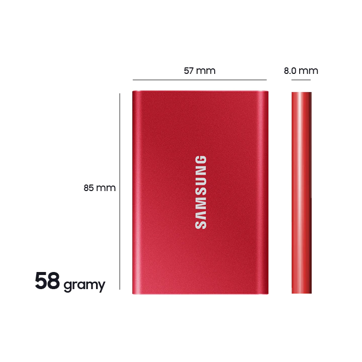 Dysk SSD Samsung T7 Portable USB 3.2 Gen.2 2TB Niebieski