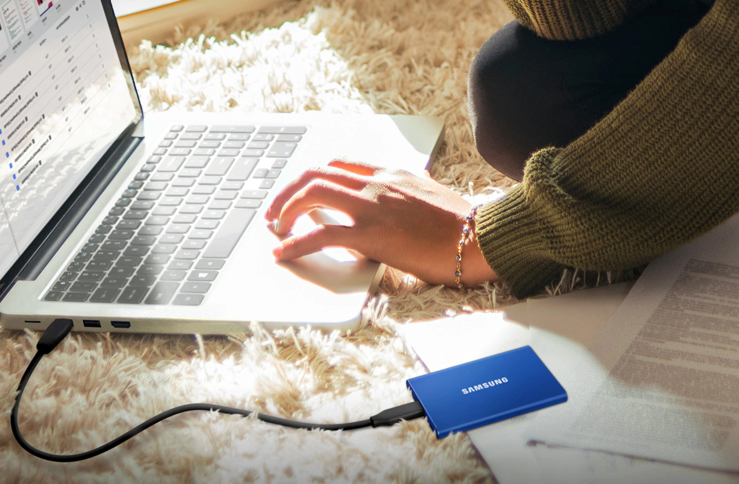 Dysk SSD Samsung T7 Portable USB 3.2 Gen.2 2TB Niebieski