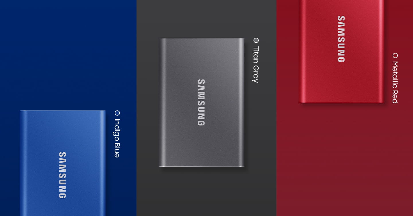 Dysk SSD Samsung T7 Portable USB 3.2 Gen.2 2TB Niebieski
