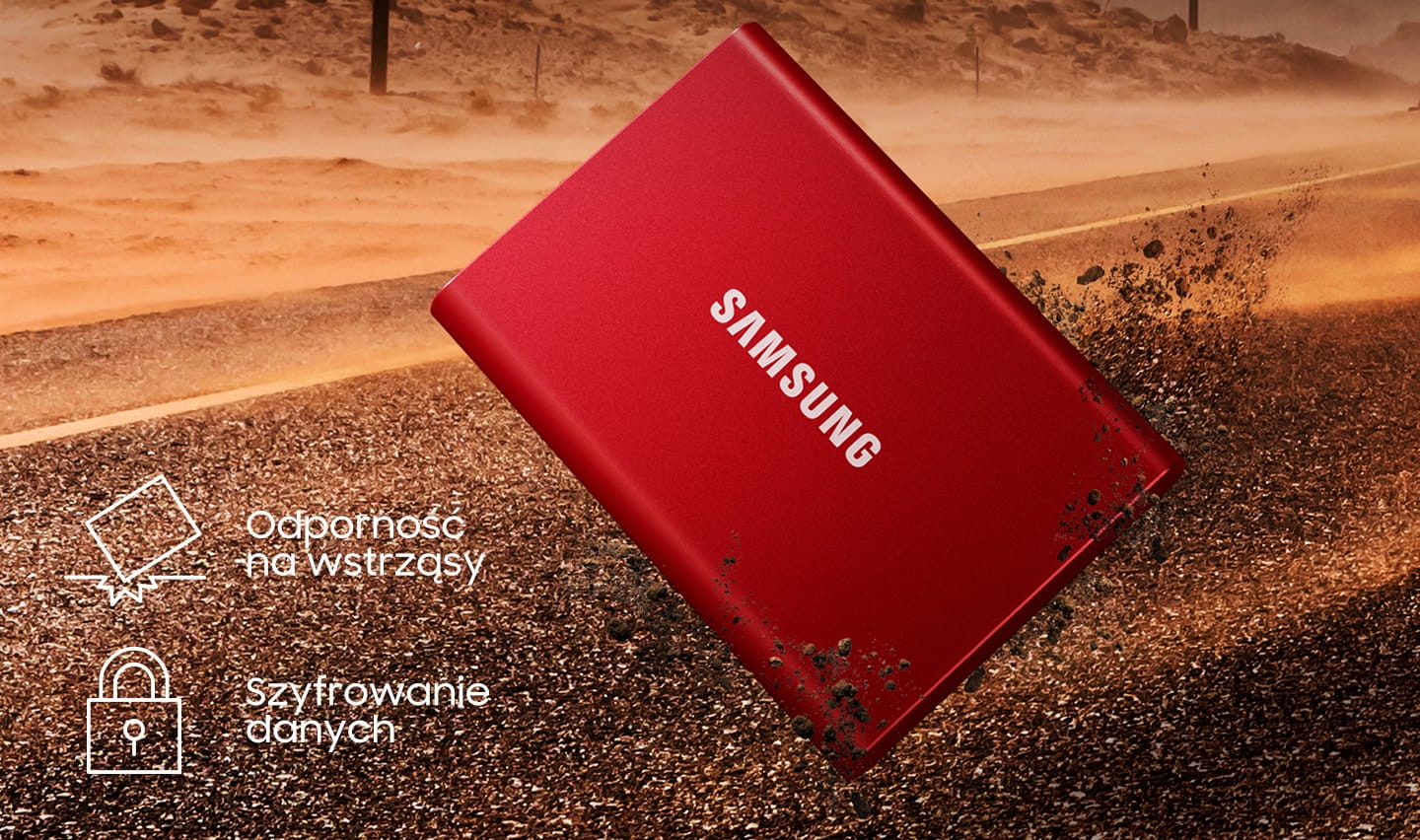 Dysk SSD Samsung T7 Portable USB 3.2 Gen.2 2TB Czerwony
