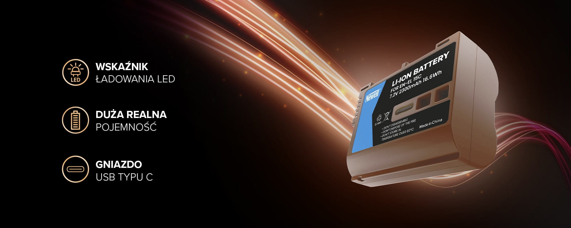  Akumulator Newell zamiennik EN-EL15C USB-C do Nikon