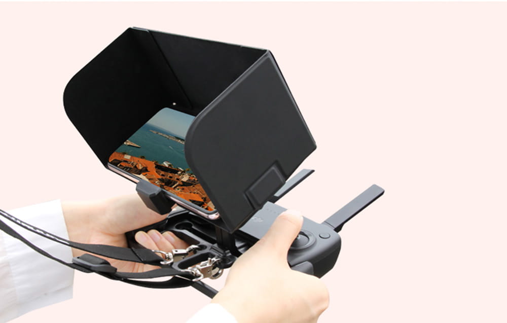 Uchwyt na telefon z osłoną przeciwsłoneczną i smyczą Sunnylife do kontrolera DJI RC-N1 (TY-Q9277) 