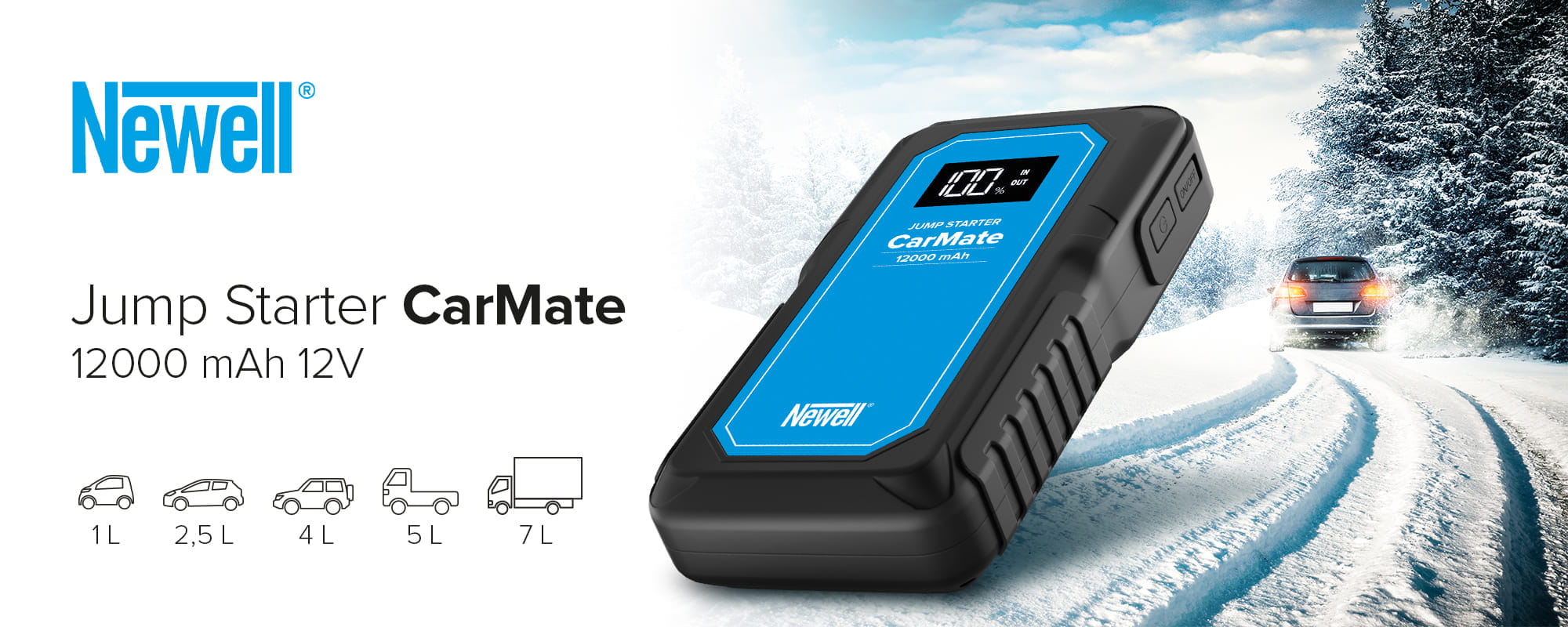 Urządzenie rozruchowe Newell CarMate - 12000 mAh