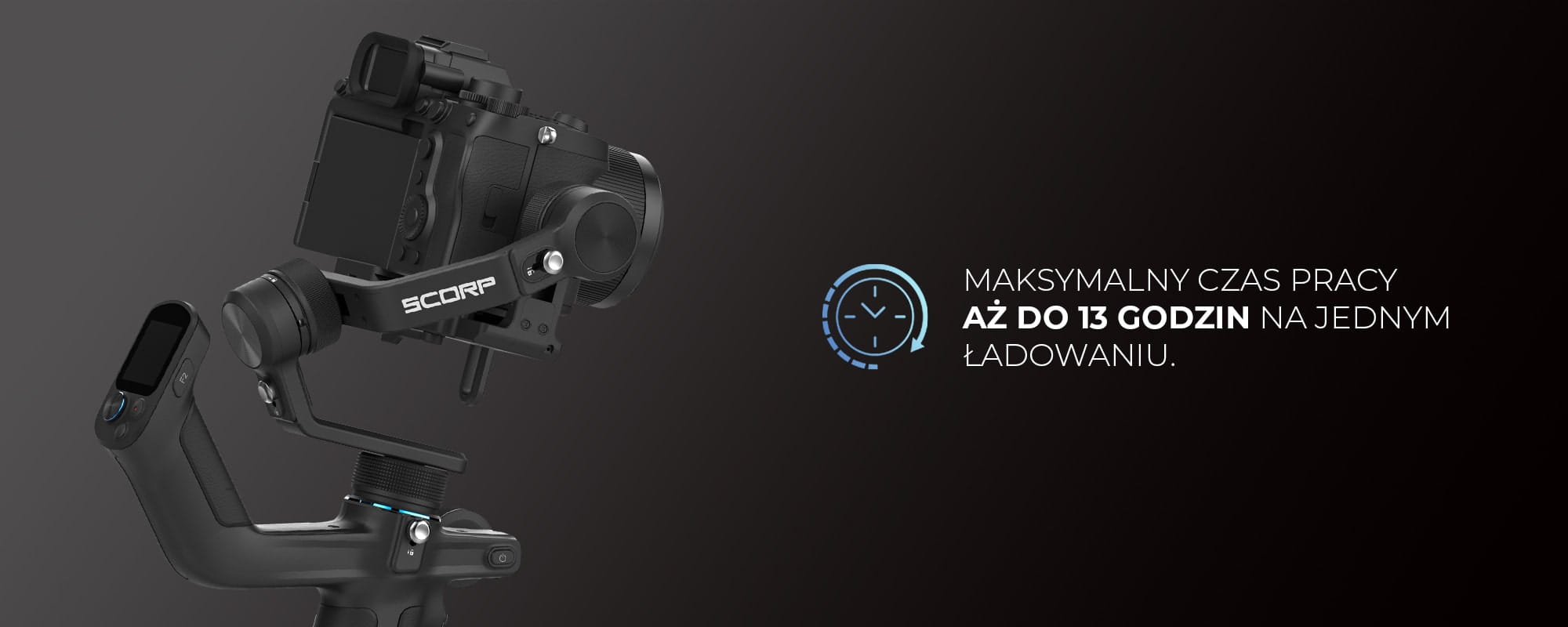 Gimbal ręczny FeiyuTech Scorp F1 mini do smartfonów, kamer sportowych i aparatów bezlusterkowych