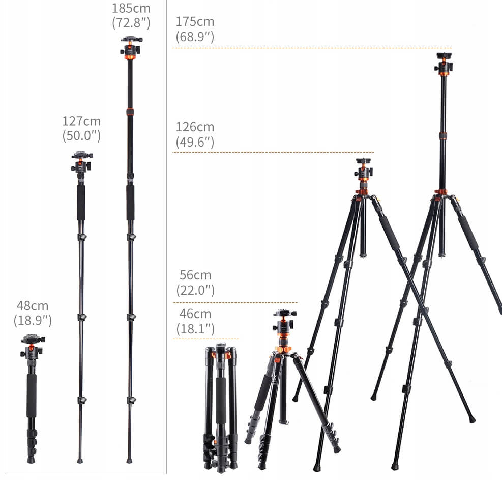 statyw monopod k&f aluminium