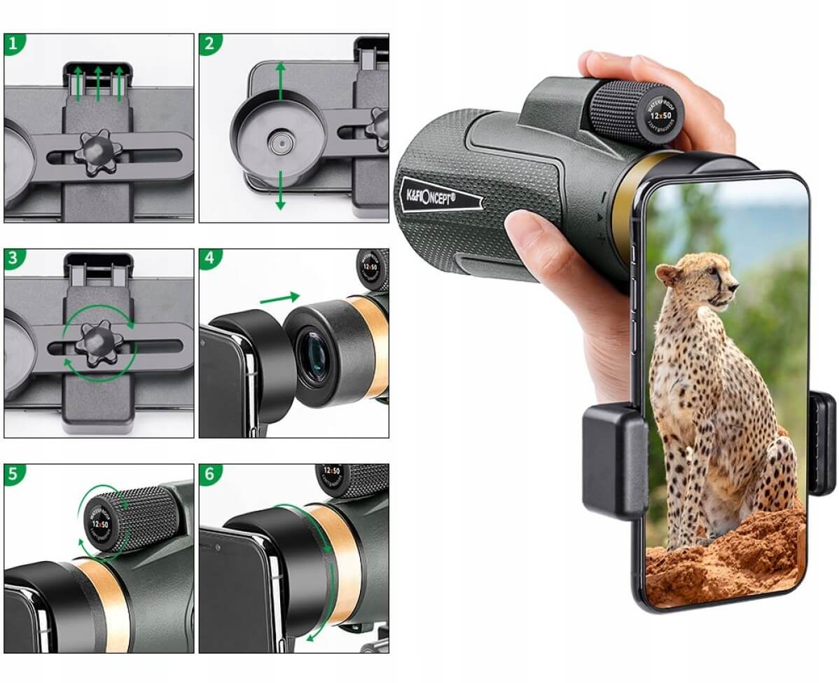 monokular luneta 12x 50mm 12x50 bak-4 fmc