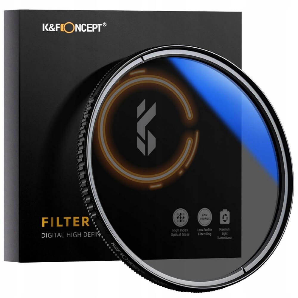 filtr polaryzacyjny cpl k&f hd mc slim c 55mm