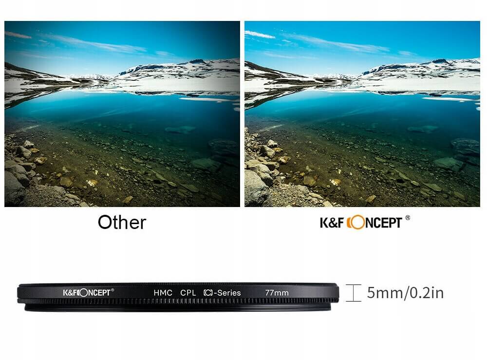 filtr polaryzacyjny cpl k&f hd mc slim c