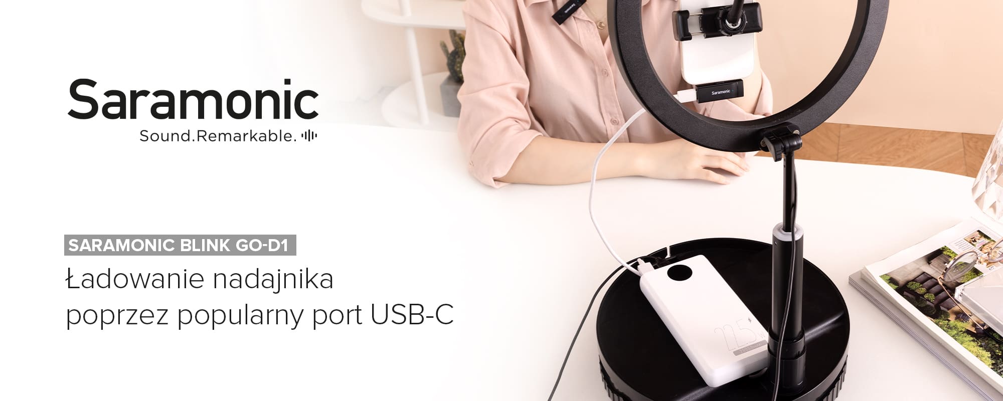  Zestaw do bezprzewodowej transmisji dźwięku Saramonic Blink Go-D1