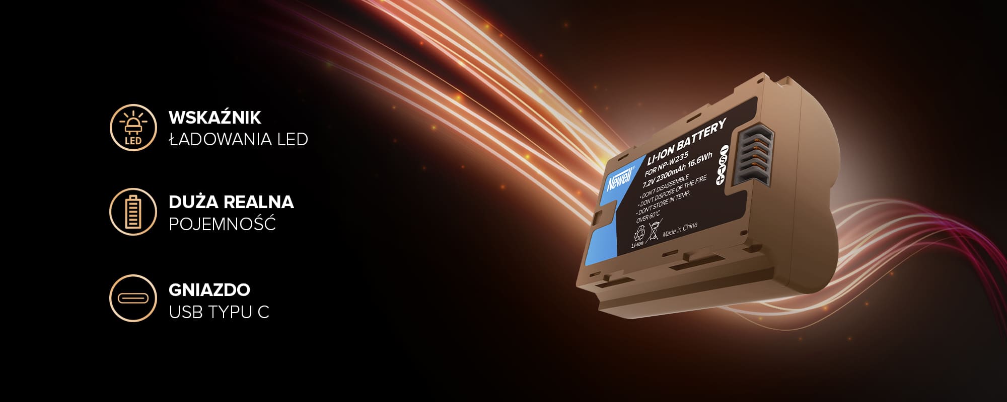 Akumulator Newell zamiennik NP-W235 USB-C do Fuji