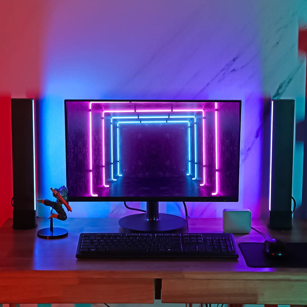 zestaw dwóch lamp led