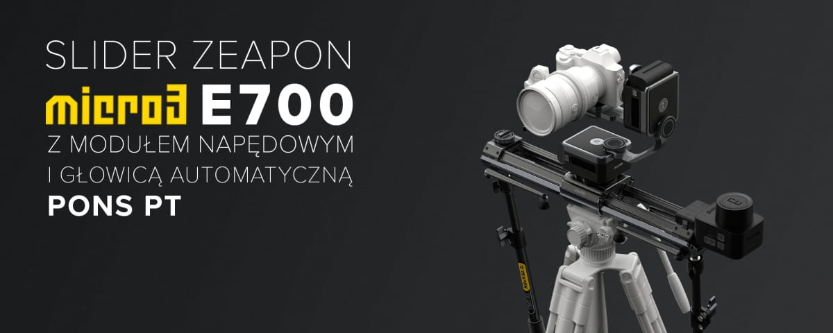 slider zeapon micro 3 e700 z modułem napędowym i głowicą automatyczną pons pt